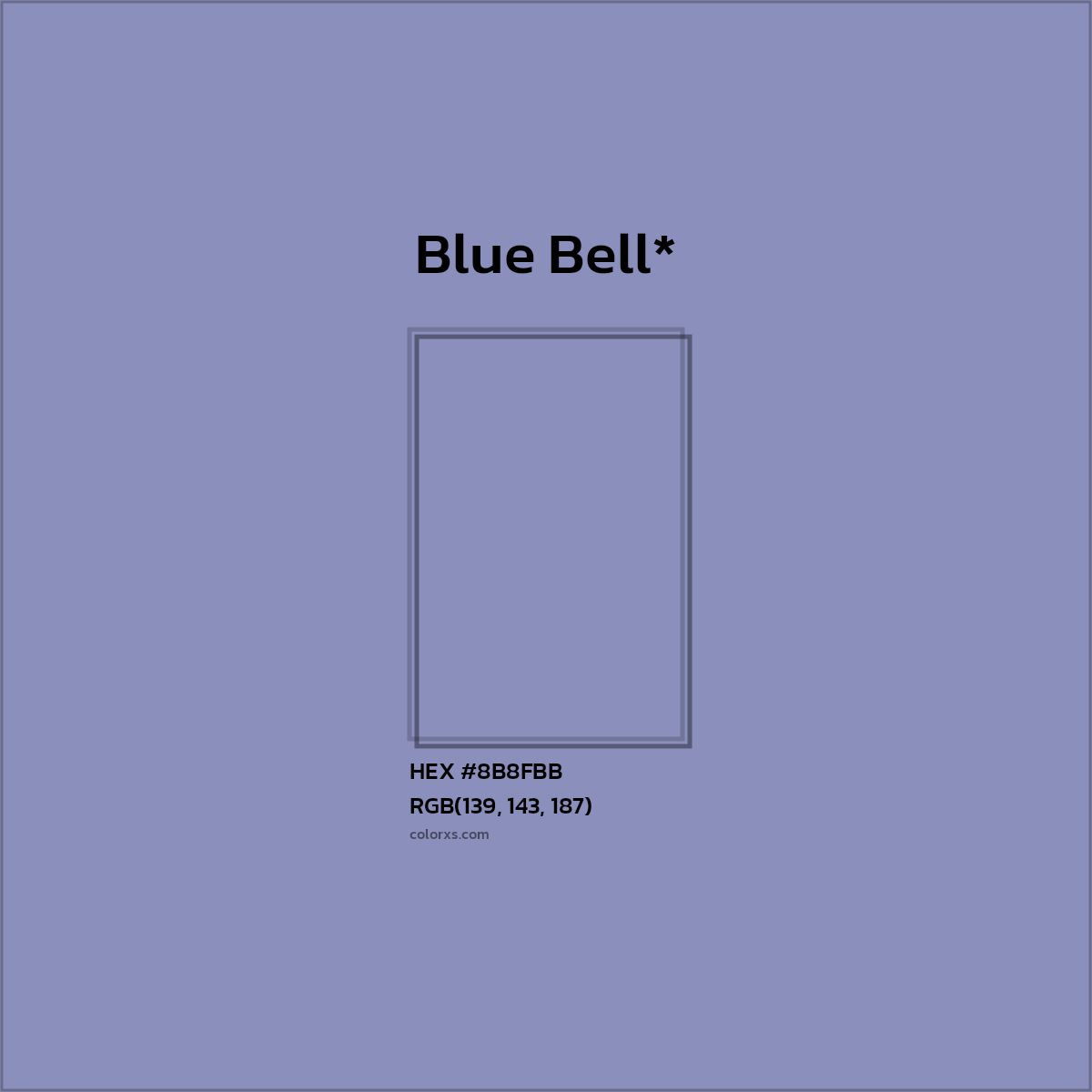 HEX #8B8FBB Color Name, Color Code, Palettes, Similar Paints, Images