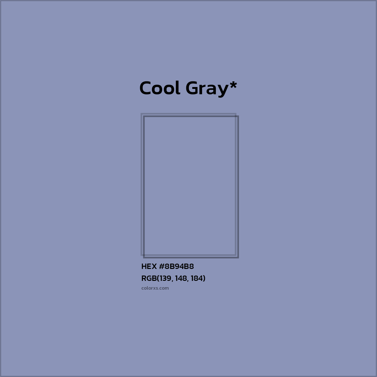 HEX #8B94B8 Color Name, Color Code, Palettes, Similar Paints, Images