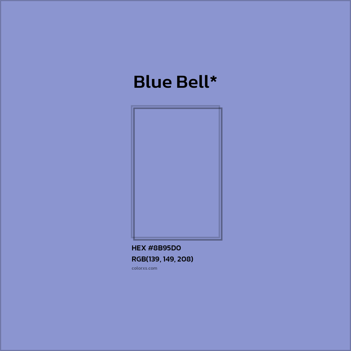HEX #8B95D0 Color Name, Color Code, Palettes, Similar Paints, Images