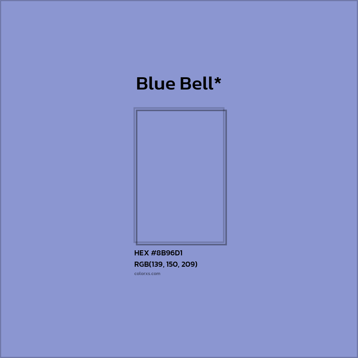 HEX #8B96D1 Color Name, Color Code, Palettes, Similar Paints, Images