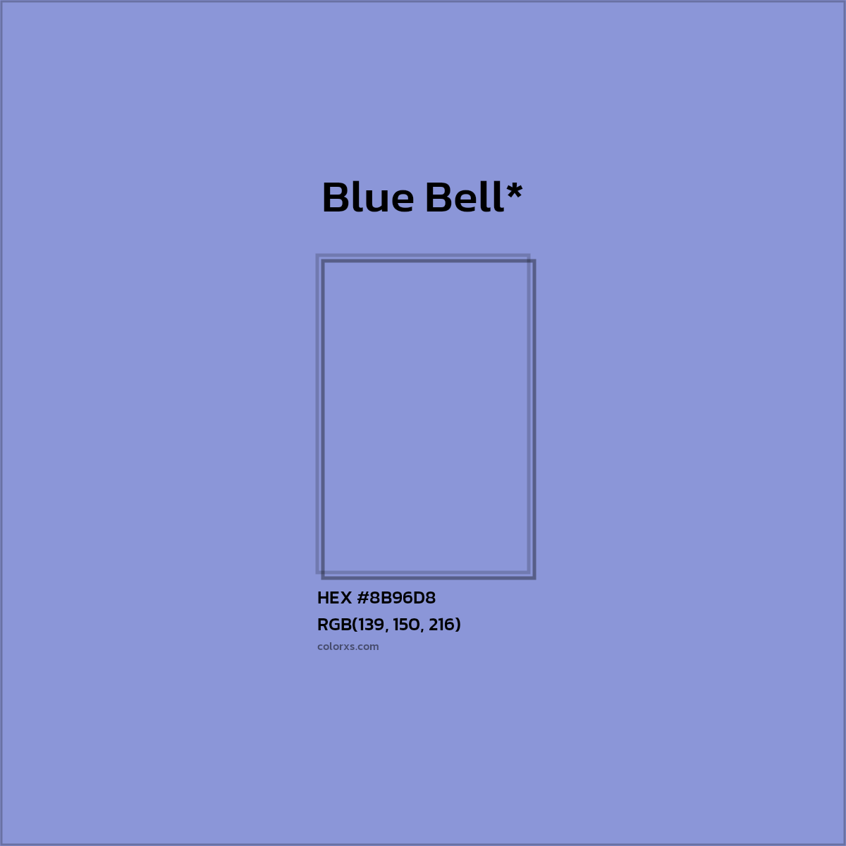 HEX #8B96D8 Color Name, Color Code, Palettes, Similar Paints, Images