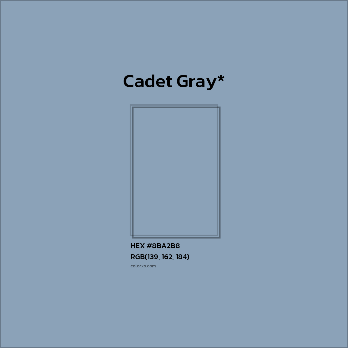 HEX #8BA2B8 Color Name, Color Code, Palettes, Similar Paints, Images