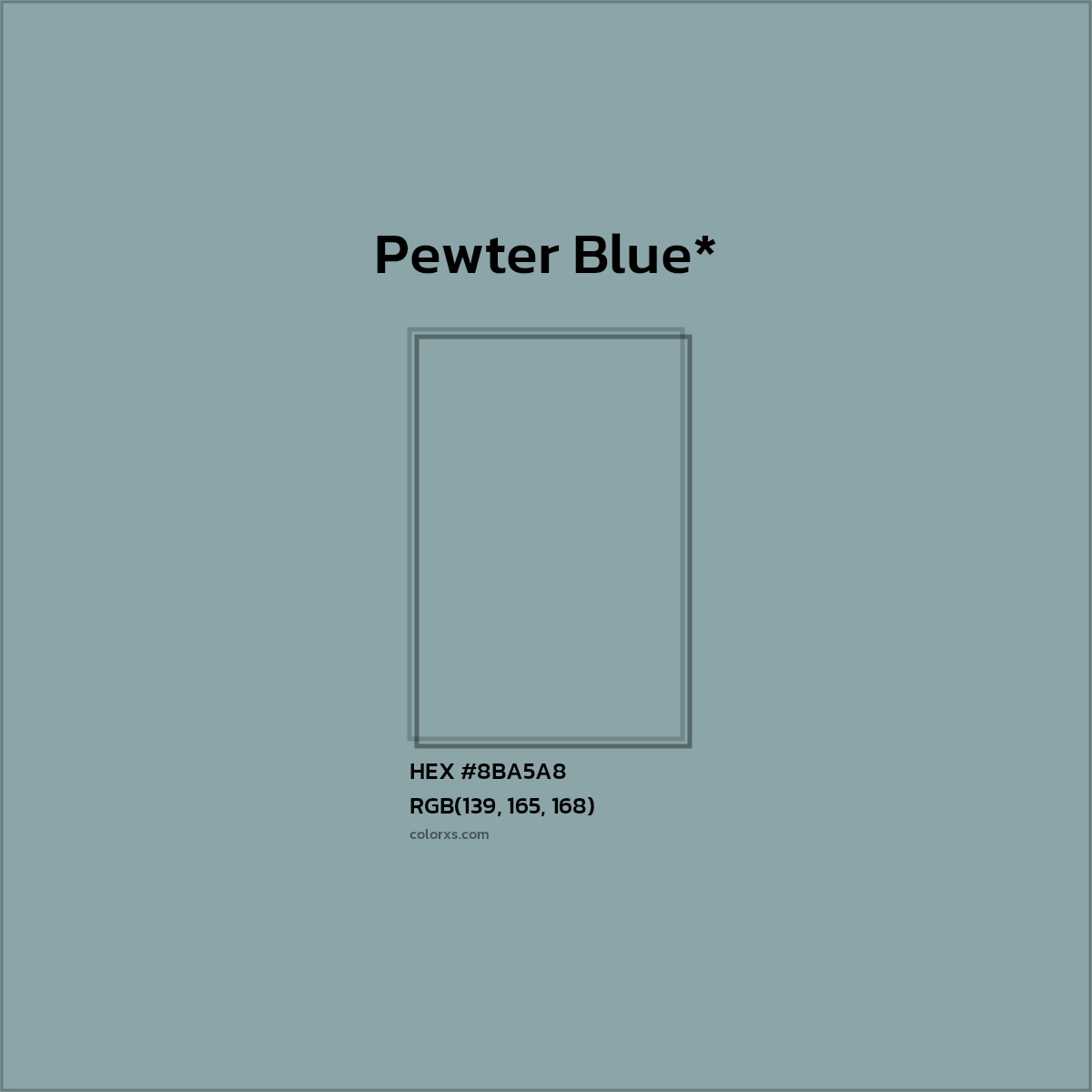 HEX #8BA5A8 Color Name, Color Code, Palettes, Similar Paints, Images