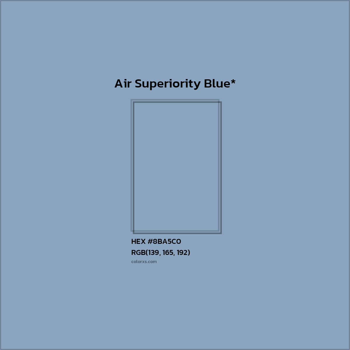 HEX #8BA5C0 Color Name, Color Code, Palettes, Similar Paints, Images