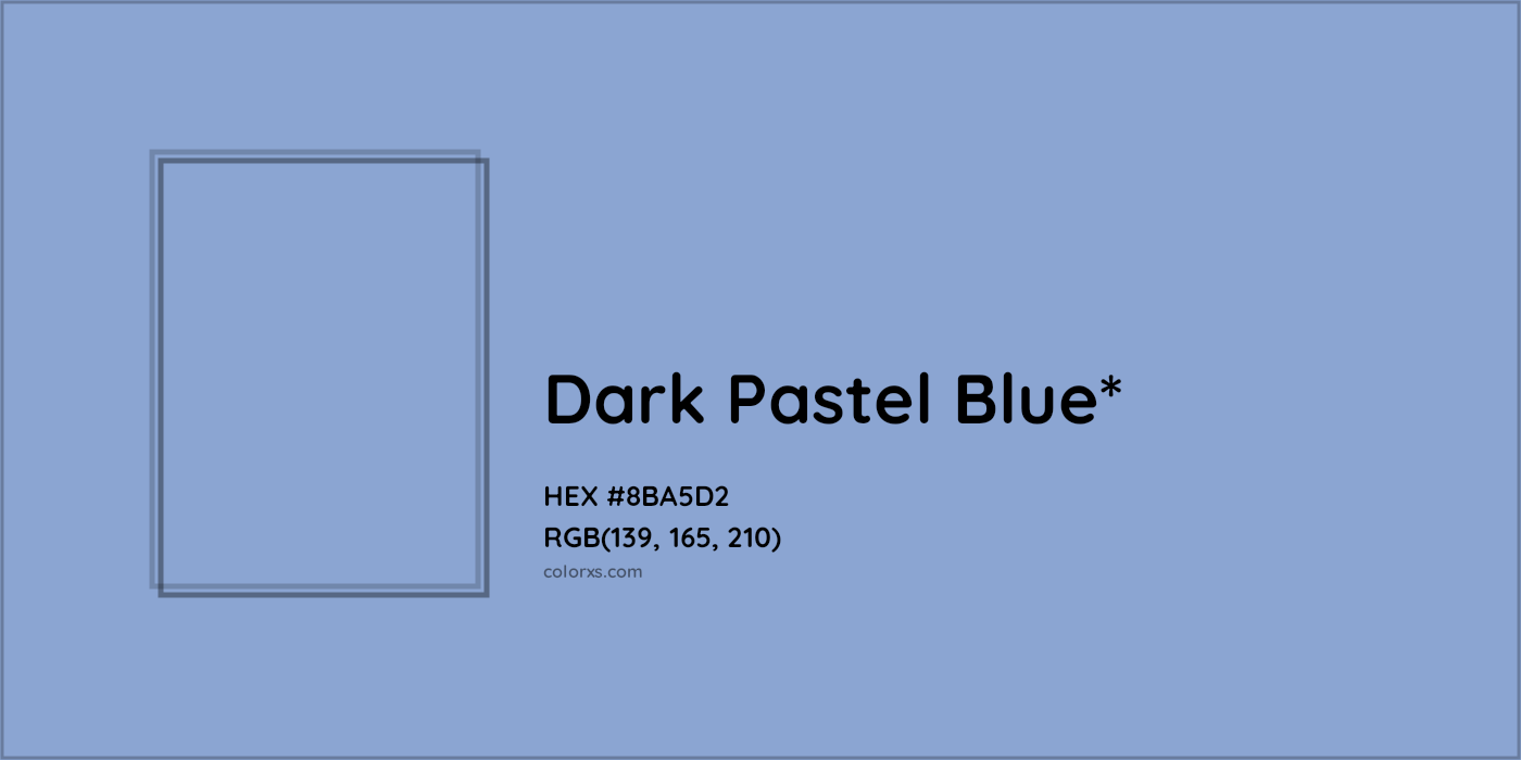 HEX #8BA5D2 Color Name, Color Code, Palettes, Similar Paints, Images