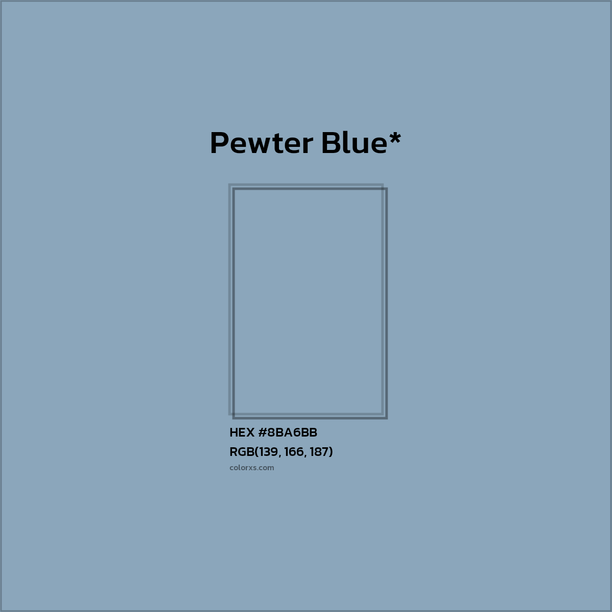 HEX #8BA6BB Color Name, Color Code, Palettes, Similar Paints, Images