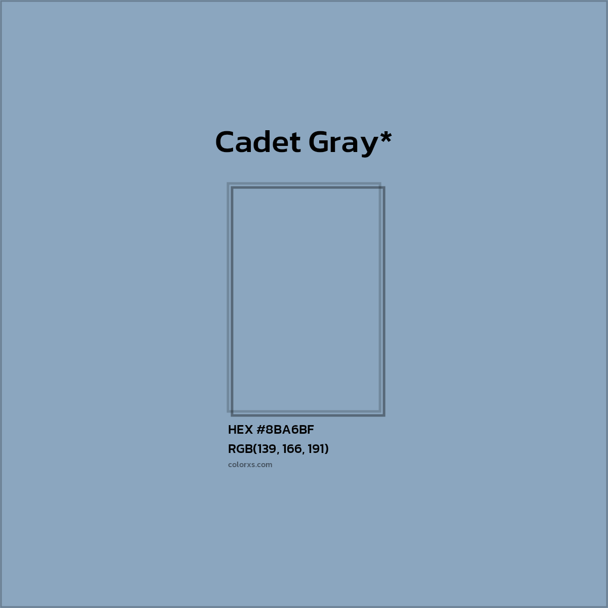 HEX #8BA6BF Color Name, Color Code, Palettes, Similar Paints, Images