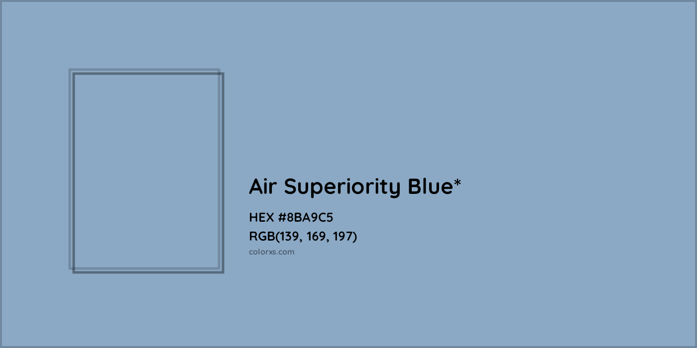 HEX #8BA9C5 Color Name, Color Code, Palettes, Similar Paints, Images
