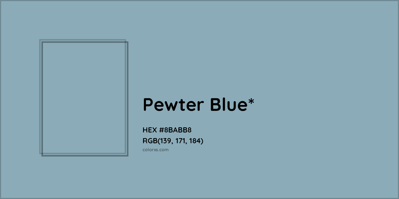 HEX #8BABB8 Color Name, Color Code, Palettes, Similar Paints, Images