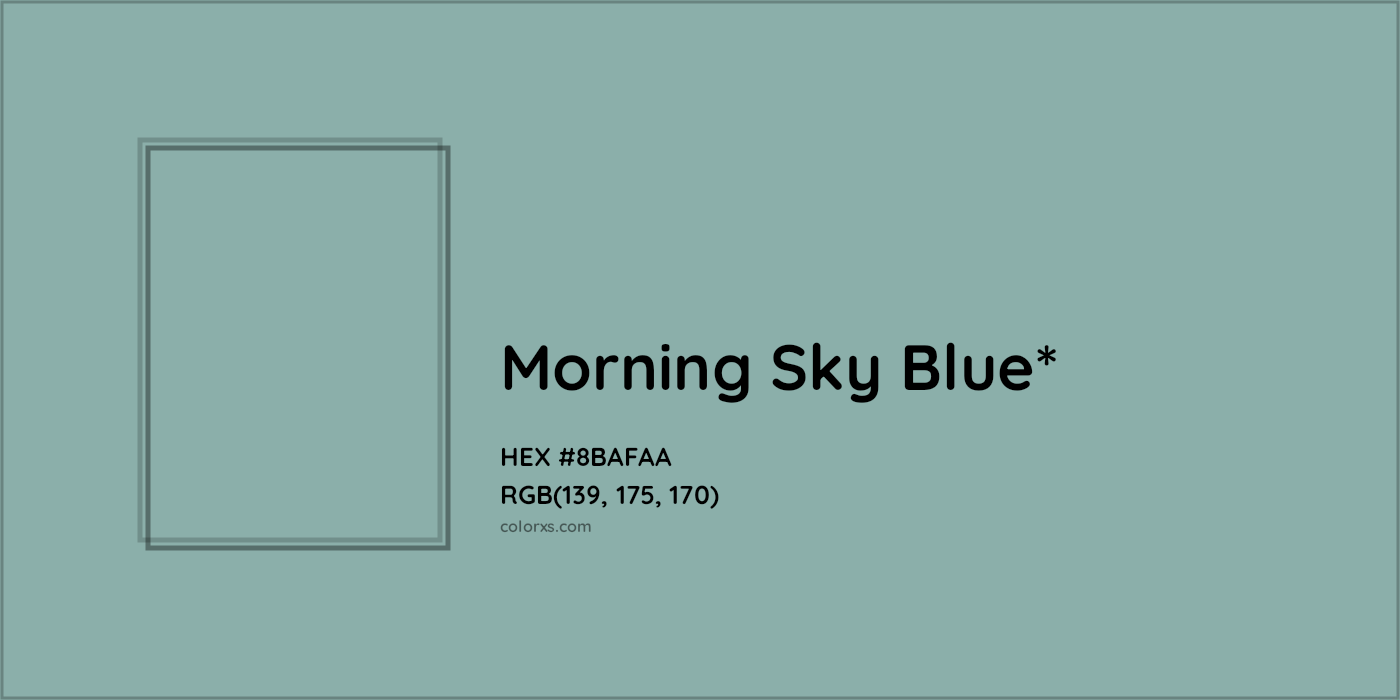 HEX #8BAFAA Color Name, Color Code, Palettes, Similar Paints, Images