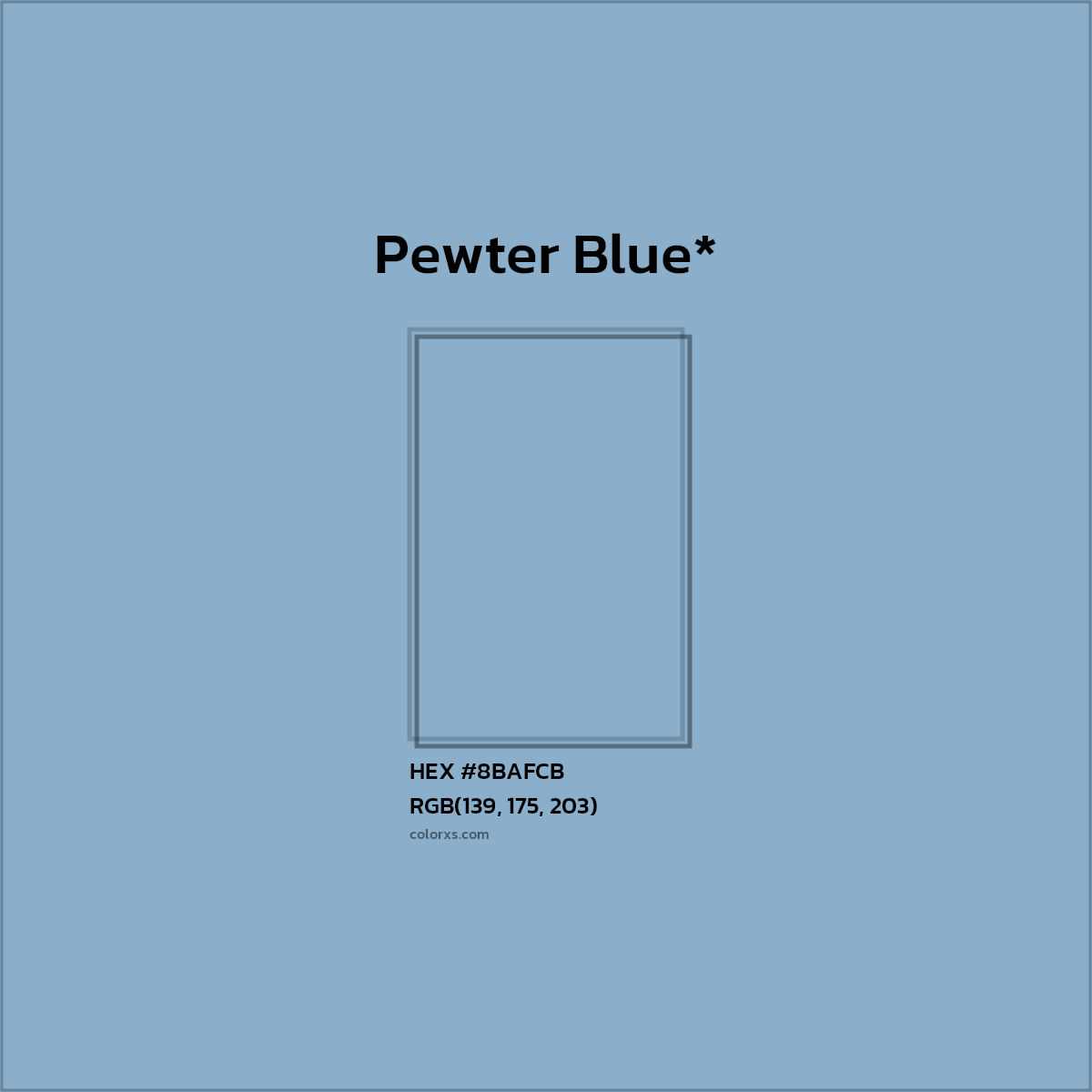 HEX #8BAFCB Color Name, Color Code, Palettes, Similar Paints, Images