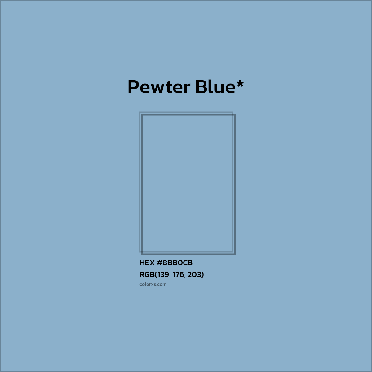 HEX #8BB0CB Color Name, Color Code, Palettes, Similar Paints, Images