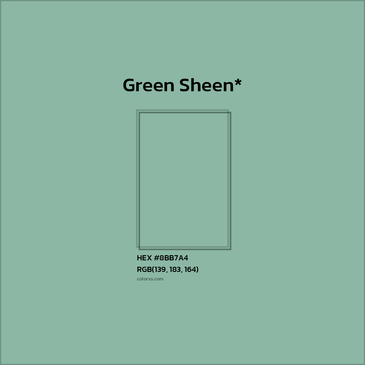 HEX #8BB7A4 Color Name, Color Code, Palettes, Similar Paints, Images