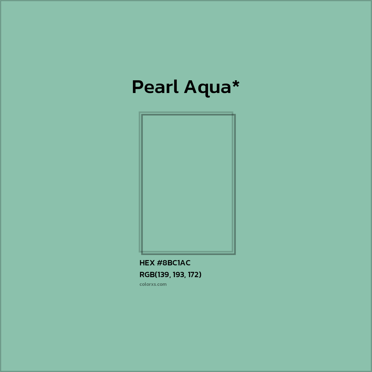 HEX #8BC1AC Color Name, Color Code, Palettes, Similar Paints, Images