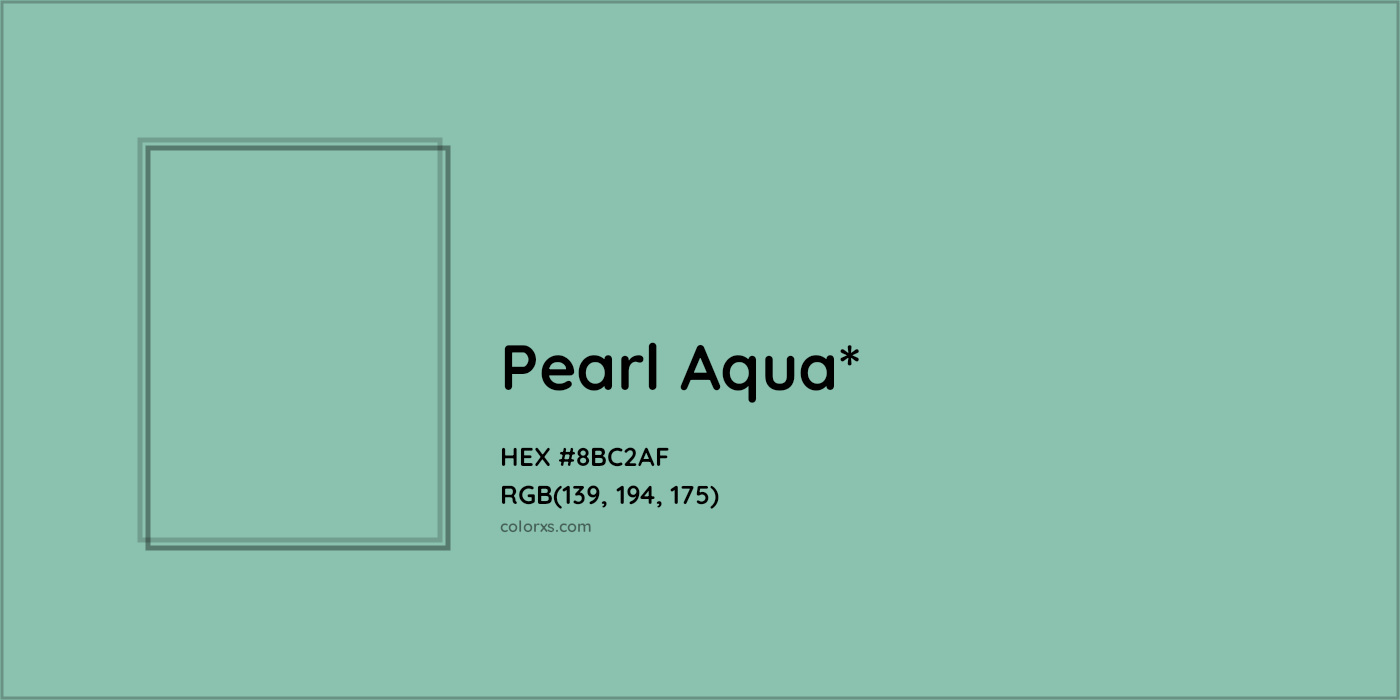 HEX #8BC2AF Color Name, Color Code, Palettes, Similar Paints, Images