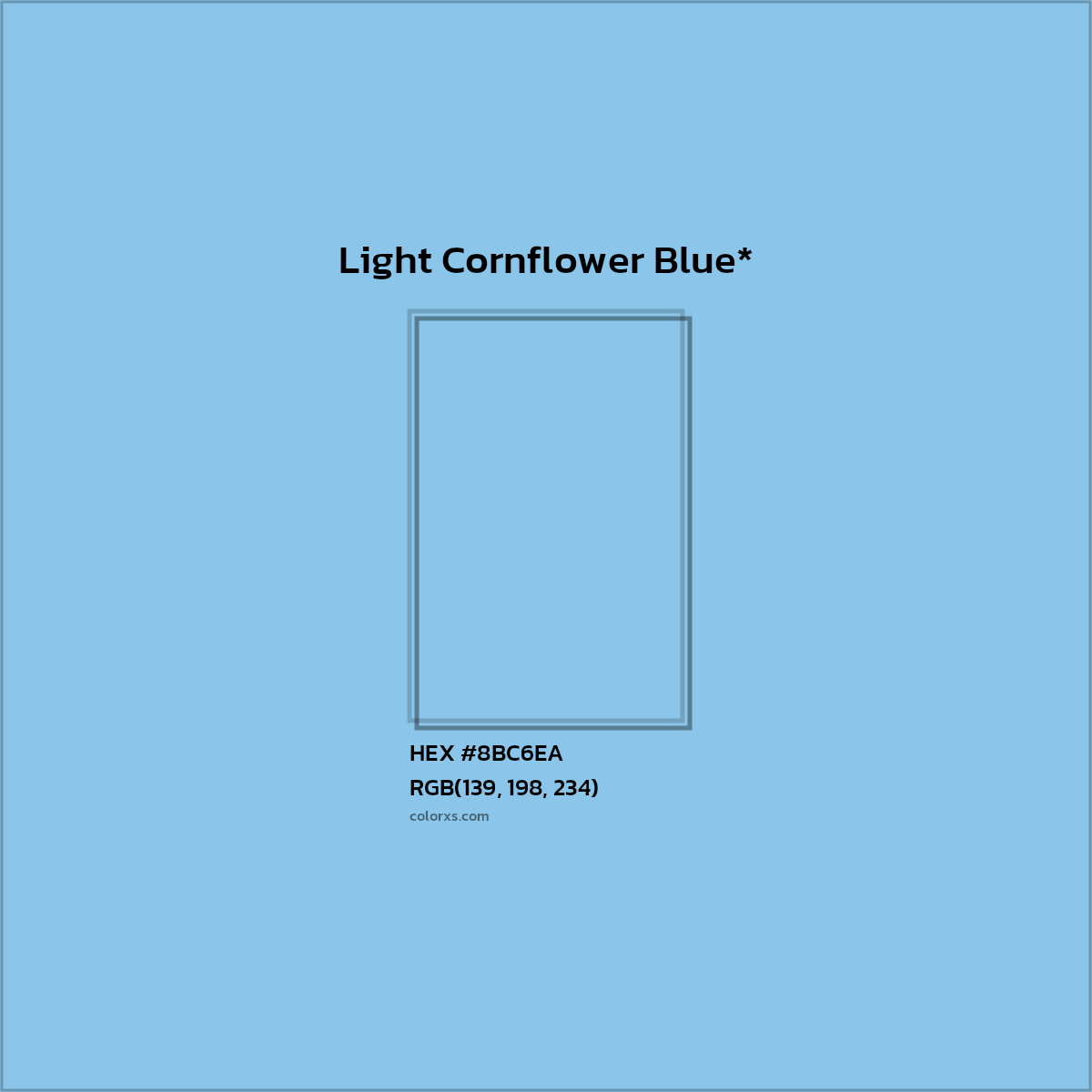 HEX #8BC6EA Color Name, Color Code, Palettes, Similar Paints, Images