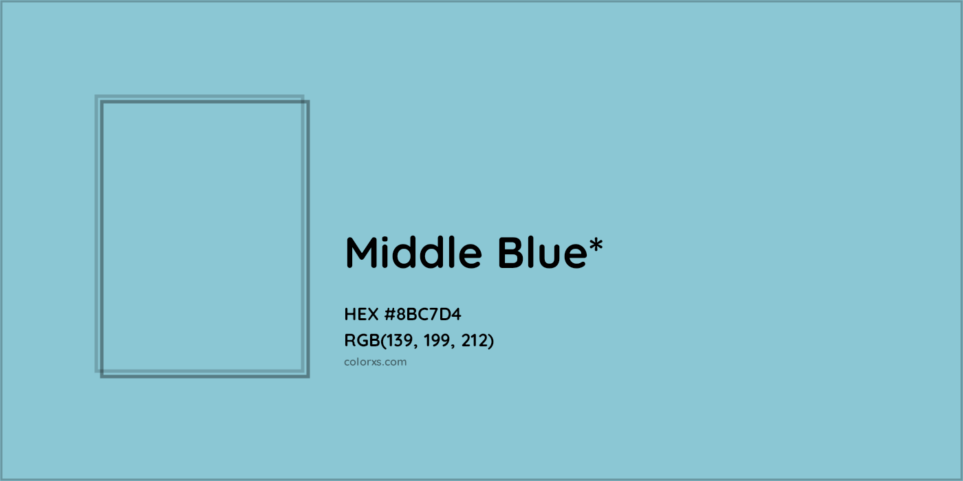 HEX #8BC7D4 Color Name, Color Code, Palettes, Similar Paints, Images