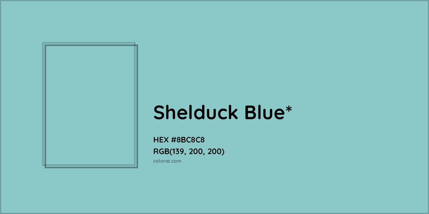 HEX #8BC8C8 Color Name, Color Code, Palettes, Similar Paints, Images