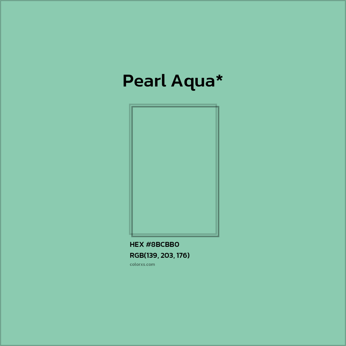 HEX #8BCBB0 Color Name, Color Code, Palettes, Similar Paints, Images