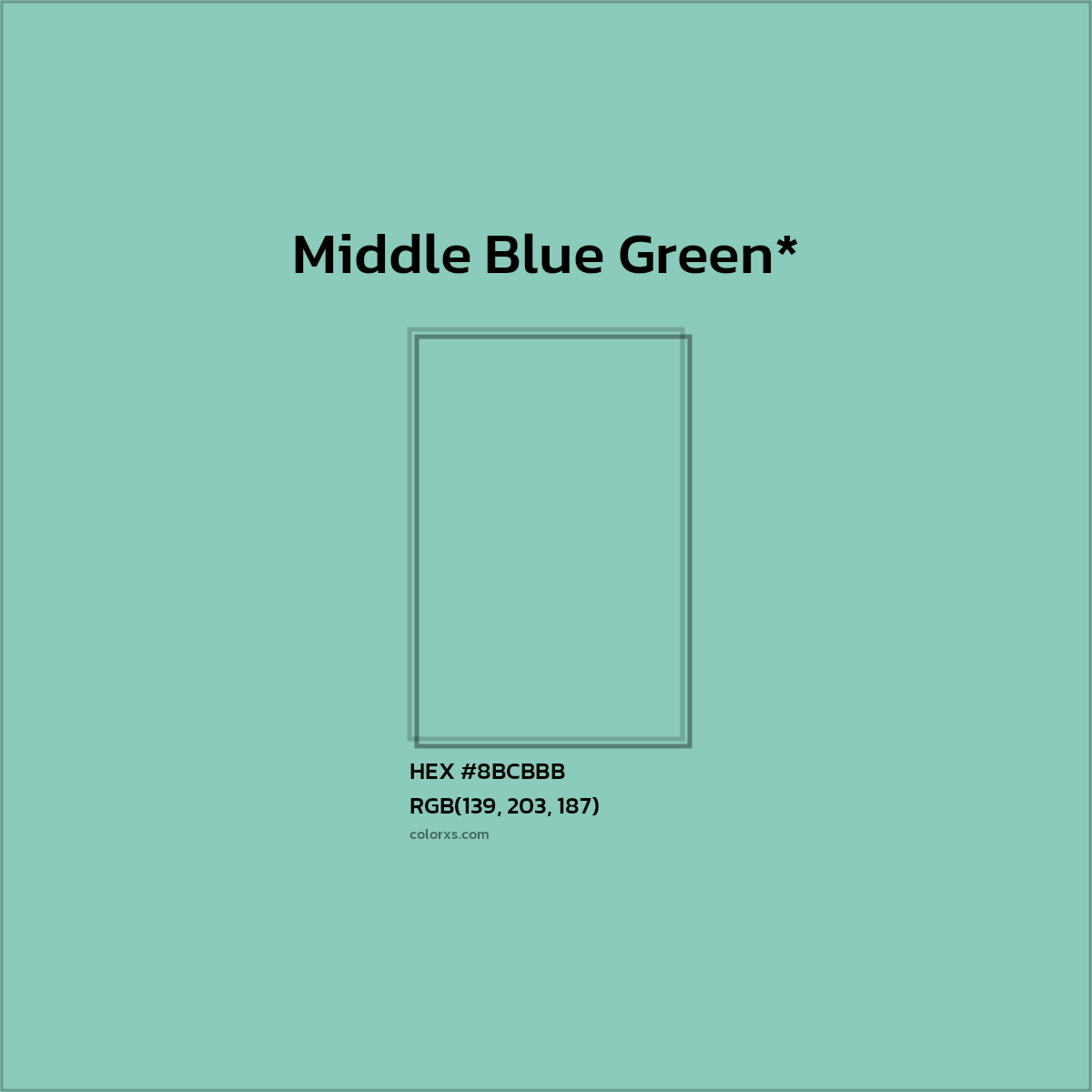 HEX #8BCBBB Color Name, Color Code, Palettes, Similar Paints, Images