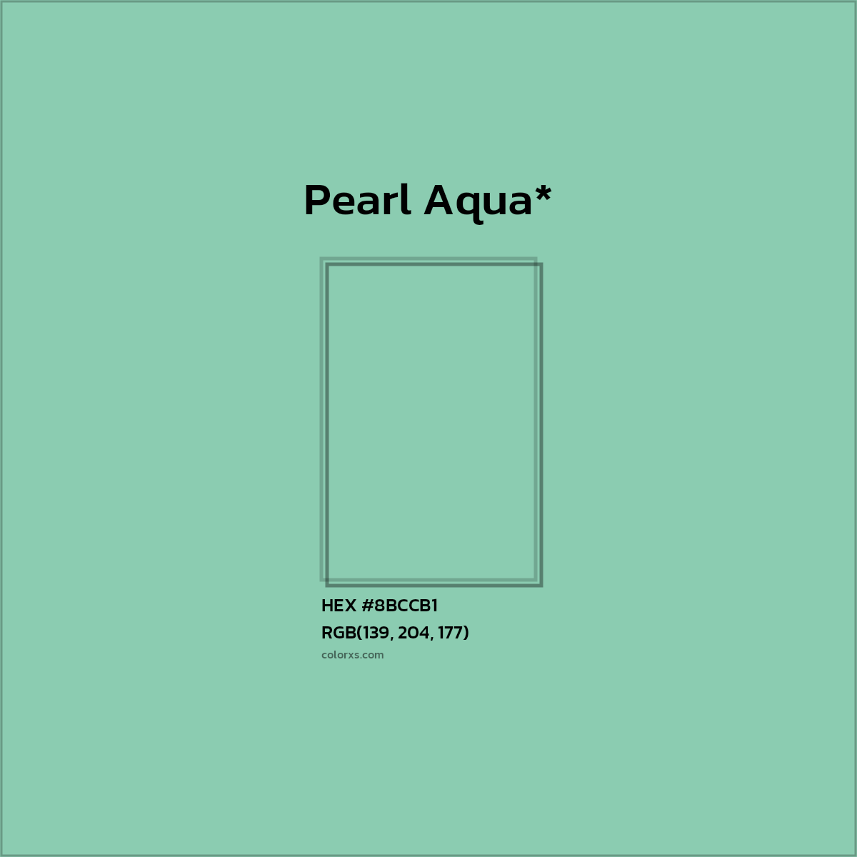 HEX #8BCCB1 Color Name, Color Code, Palettes, Similar Paints, Images