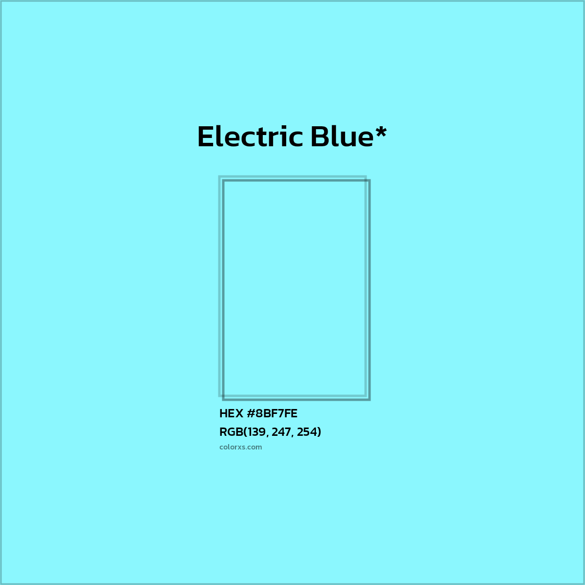 HEX #8BF7FE Color Name, Color Code, Palettes, Similar Paints, Images
