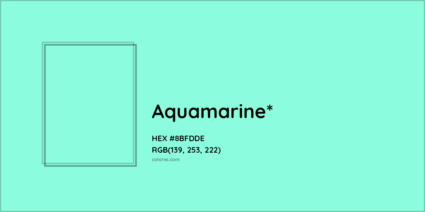 HEX #8BFDDE Color Name, Color Code, Palettes, Similar Paints, Images