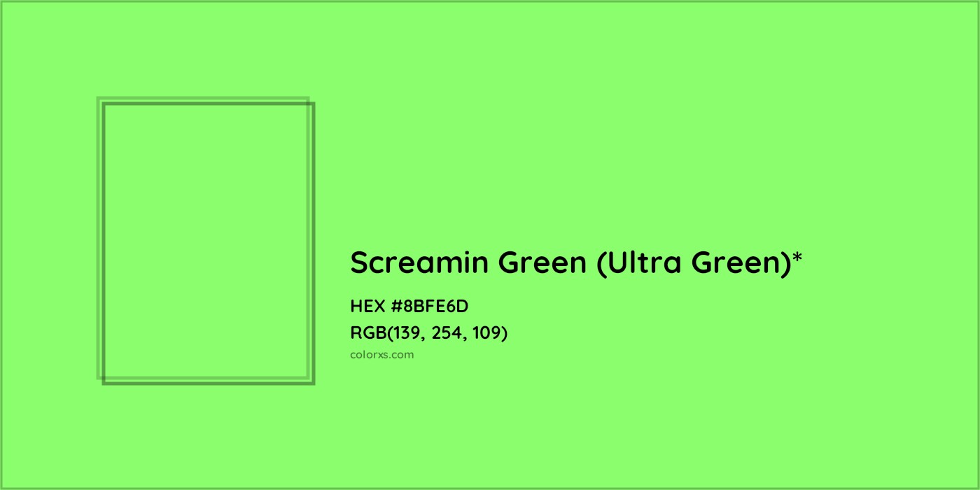 HEX #8BFE6D Color Name, Color Code, Palettes, Similar Paints, Images