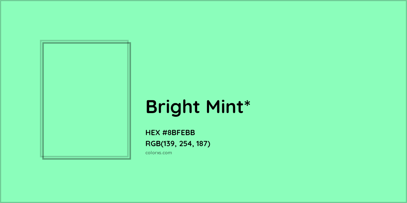 HEX #8BFEBB Color Name, Color Code, Palettes, Similar Paints, Images