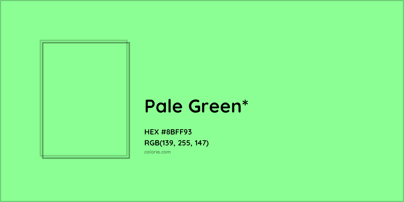 HEX #8BFF93 Color Name, Color Code, Palettes, Similar Paints, Images