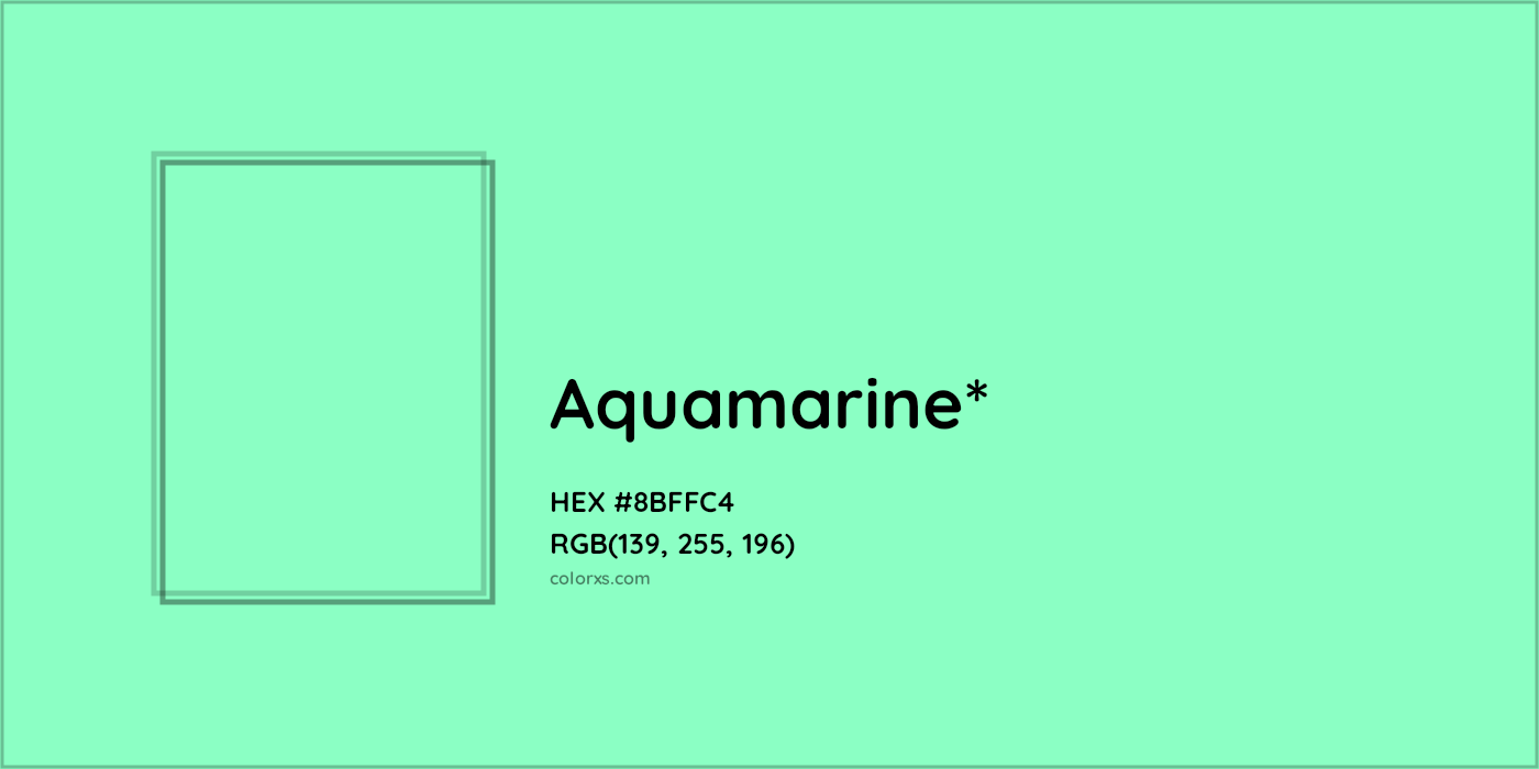HEX #8BFFC4 Color Name, Color Code, Palettes, Similar Paints, Images