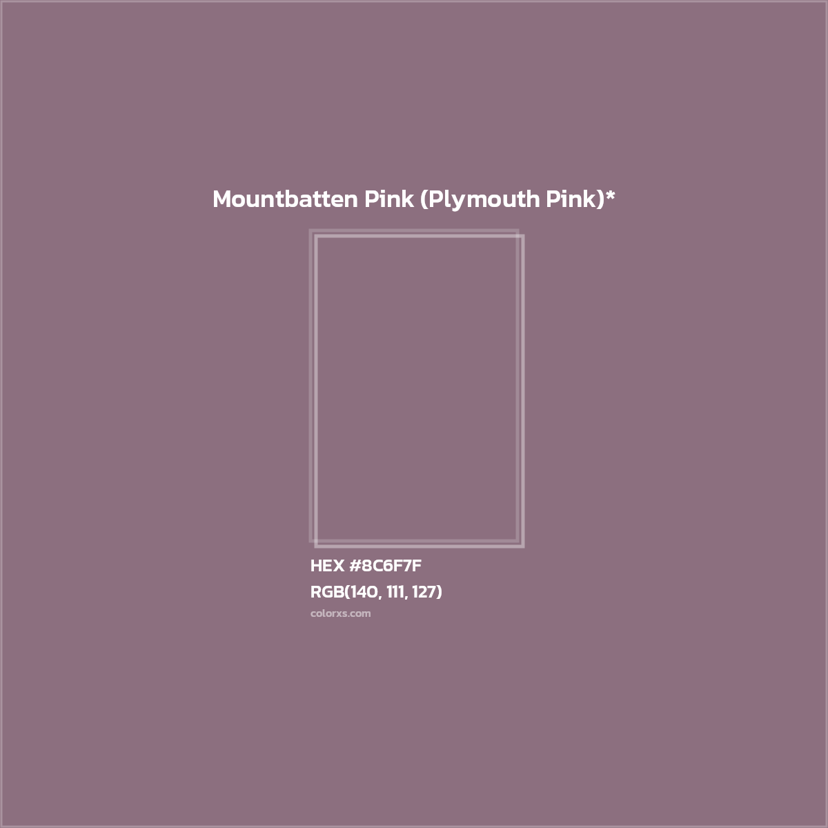 HEX #8C6F7F Color Name, Color Code, Palettes, Similar Paints, Images