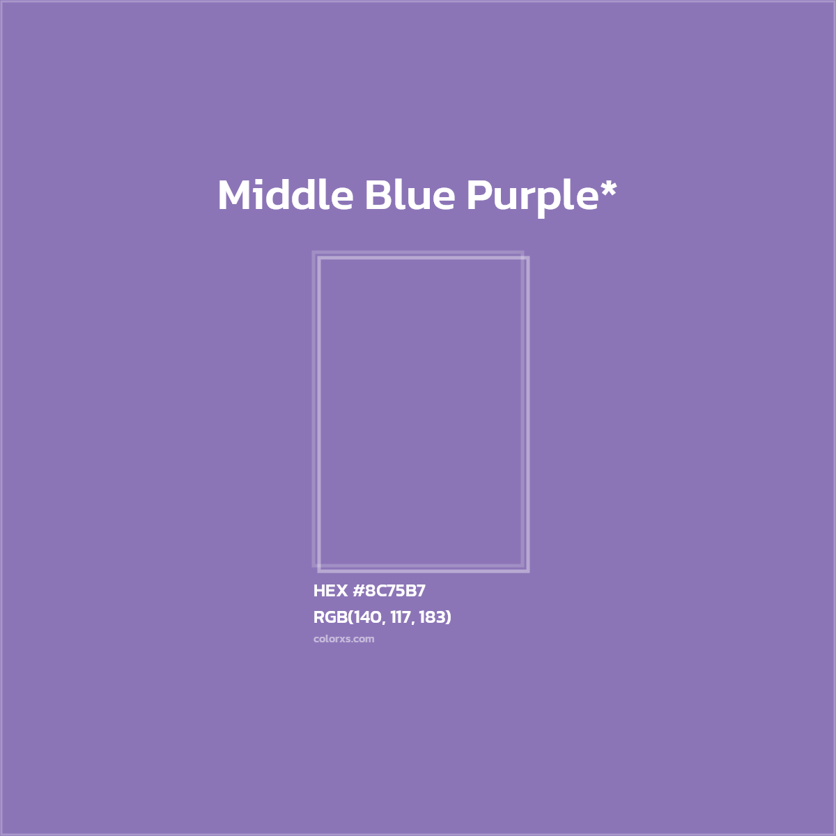 HEX #8C75B7 Color Name, Color Code, Palettes, Similar Paints, Images