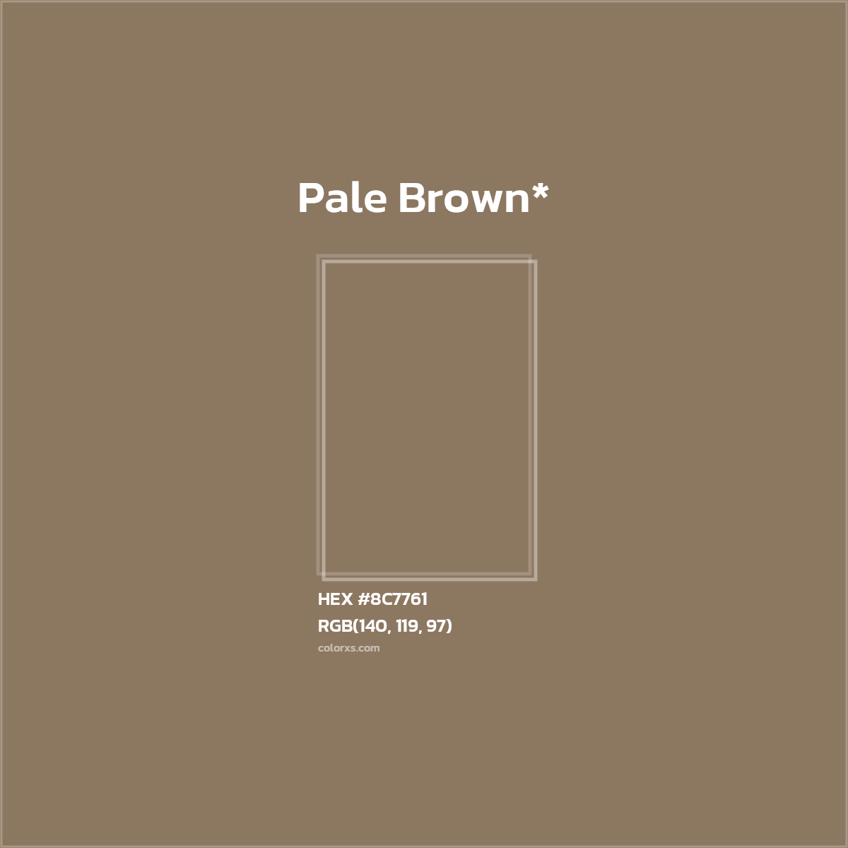 HEX #8C7761 Color Name, Color Code, Palettes, Similar Paints, Images
