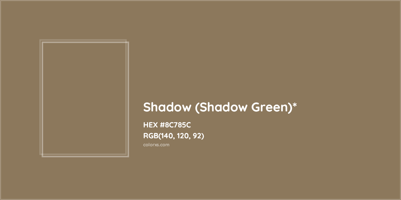 HEX #8C785C Color Name, Color Code, Palettes, Similar Paints, Images