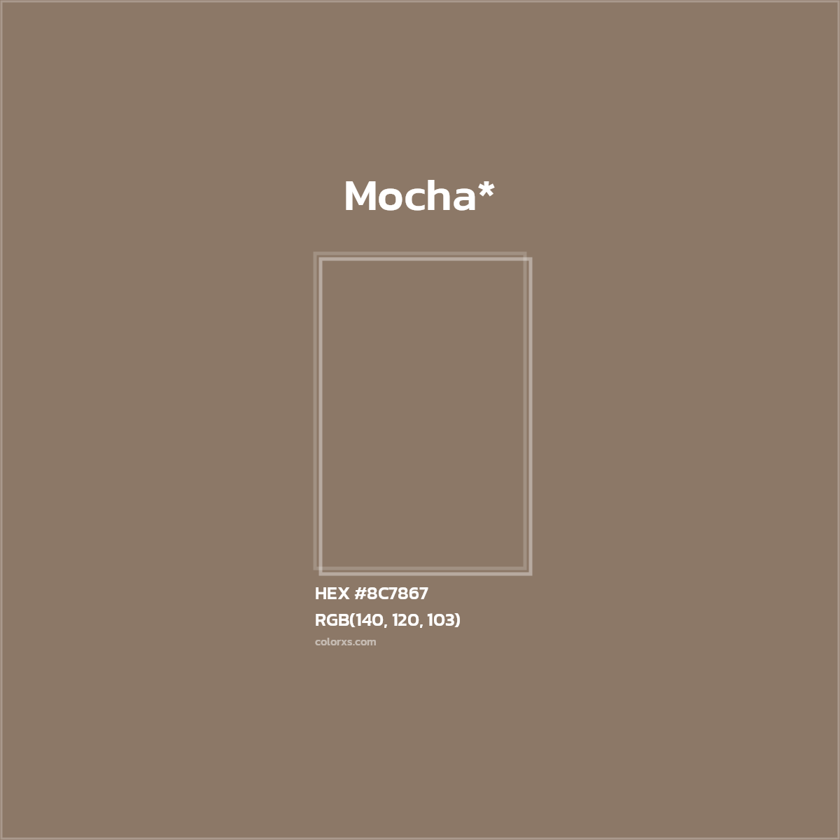HEX #8C7867 Color Name, Color Code, Palettes, Similar Paints, Images