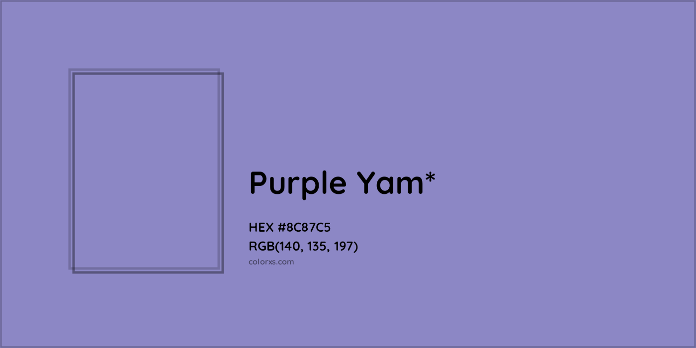 HEX #8C87C5 Color Name, Color Code, Palettes, Similar Paints, Images