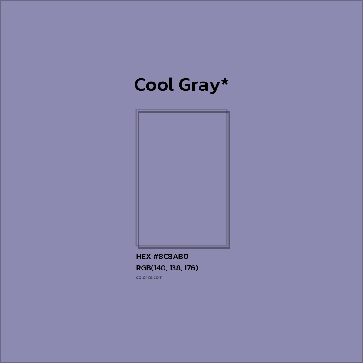 HEX #8C8AB0 Color Name, Color Code, Palettes, Similar Paints, Images