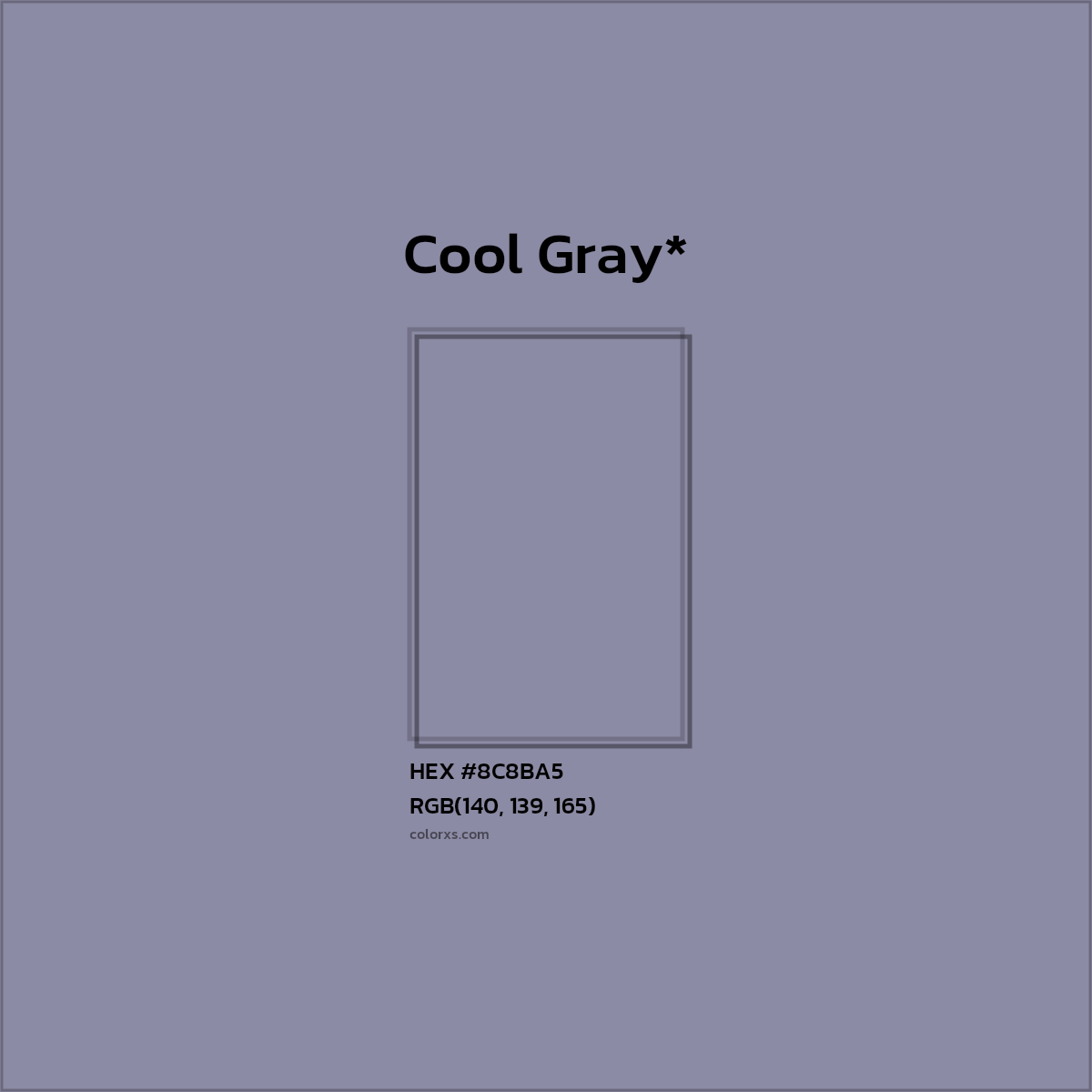 HEX #8C8BA5 Color Name, Color Code, Palettes, Similar Paints, Images