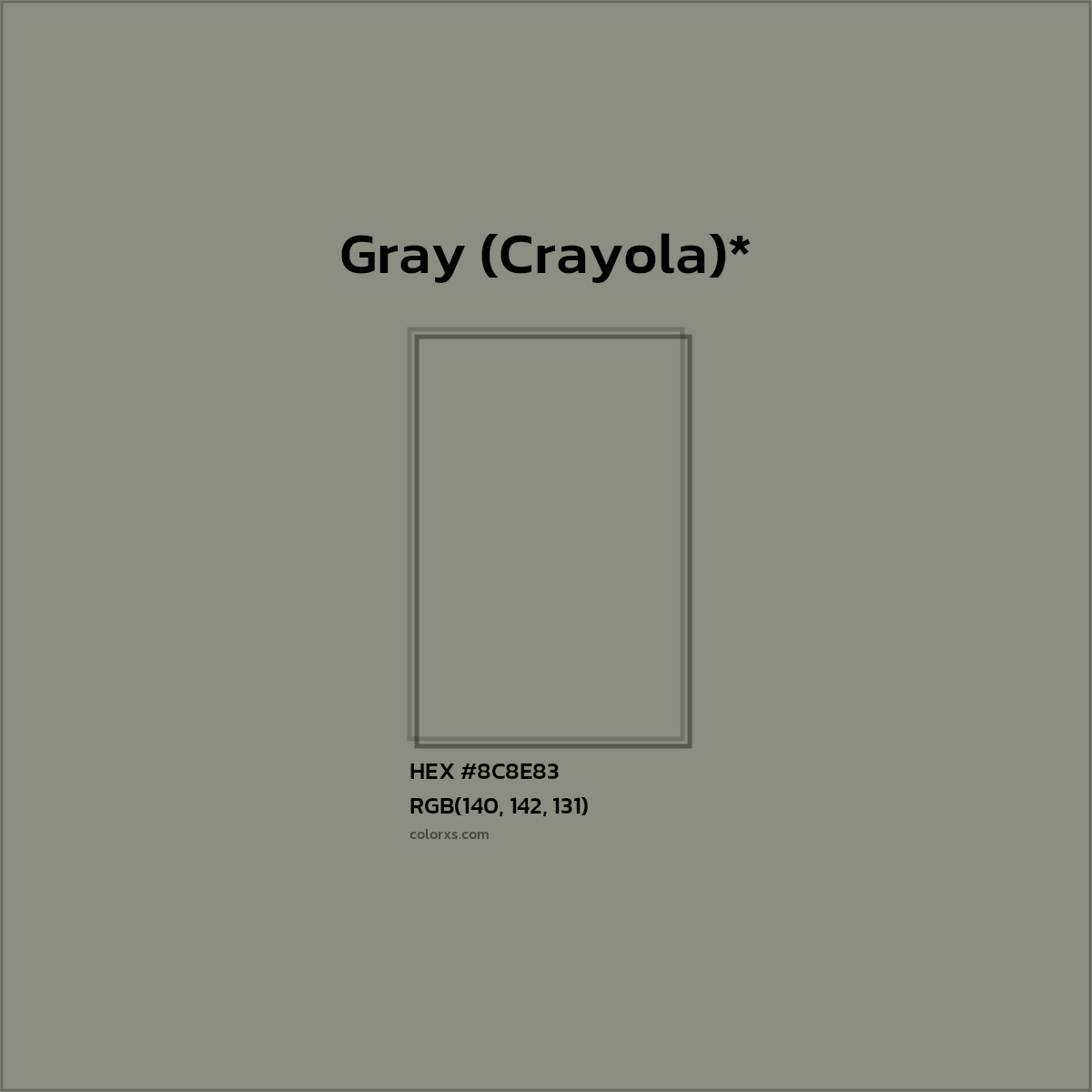 HEX #8C8E83 Color Name, Color Code, Palettes, Similar Paints, Images