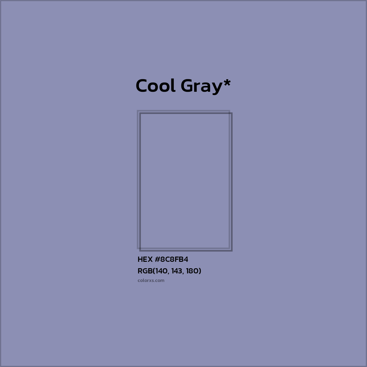 HEX #8C8FB4 Color Name, Color Code, Palettes, Similar Paints, Images