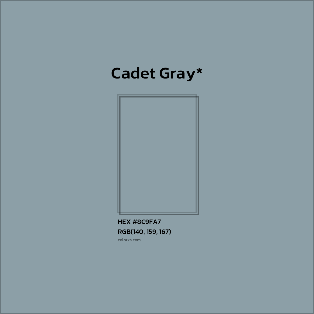 HEX #8C9FA7 Color Name, Color Code, Palettes, Similar Paints, Images