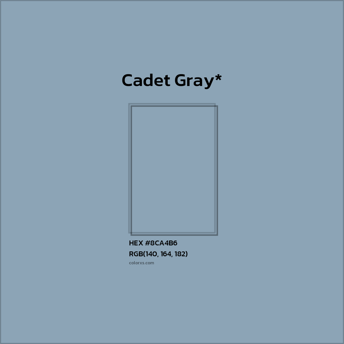 HEX #8CA4B6 Color Name, Color Code, Palettes, Similar Paints, Images