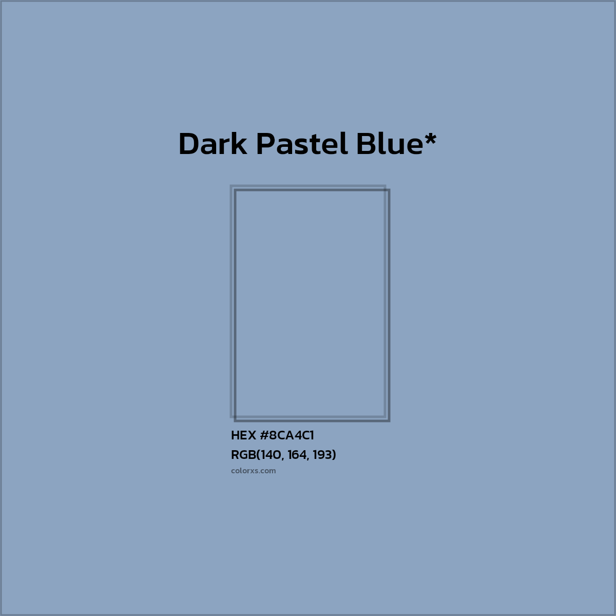 HEX #8CA4C1 Color Name, Color Code, Palettes, Similar Paints, Images
