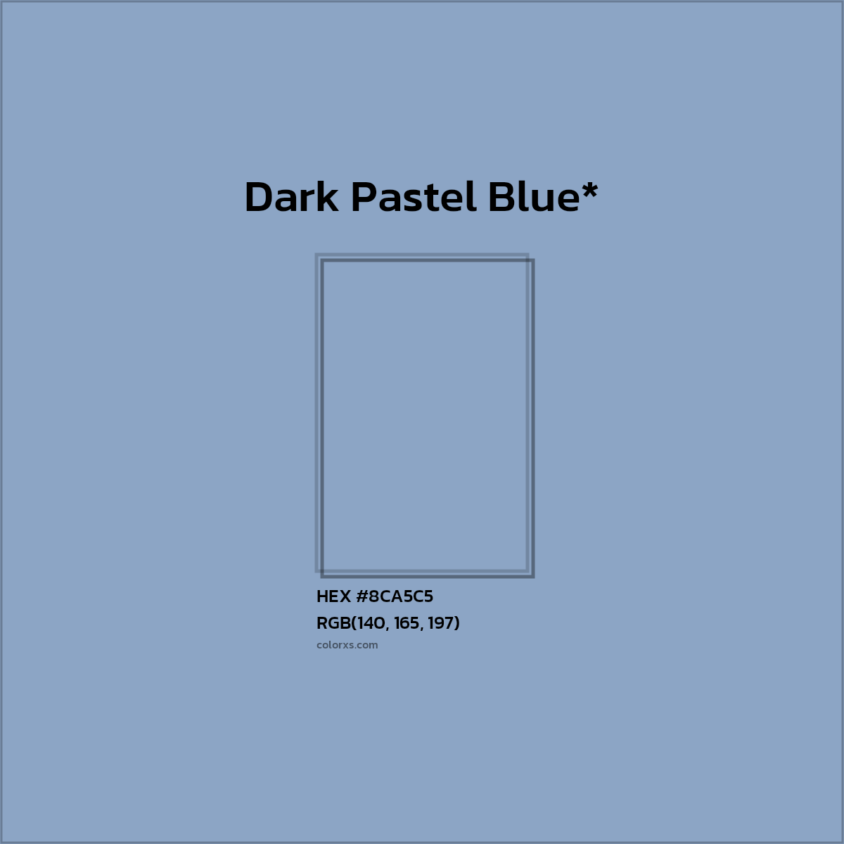 HEX #8CA5C5 Color Name, Color Code, Palettes, Similar Paints, Images