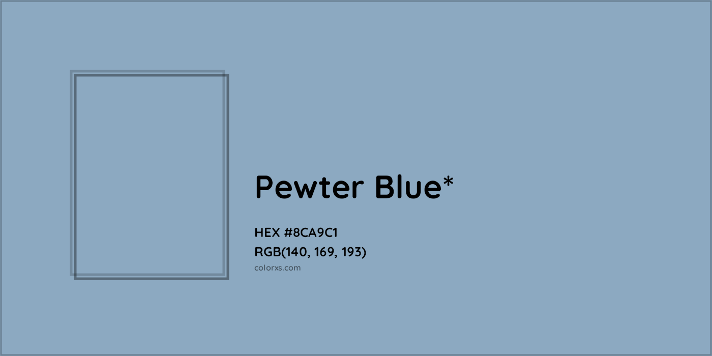 HEX #8CA9C1 Color Name, Color Code, Palettes, Similar Paints, Images