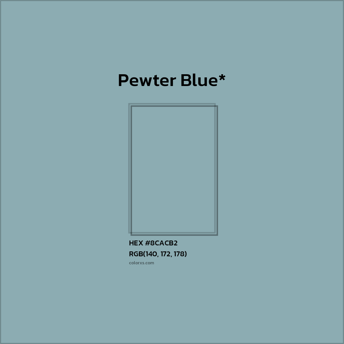 HEX #8CACB2 Color Name, Color Code, Palettes, Similar Paints, Images