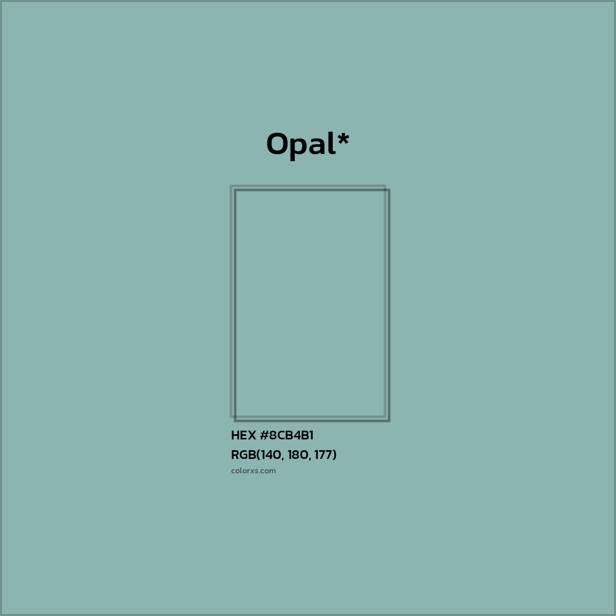 HEX #8CB4B1 Color Name, Color Code, Palettes, Similar Paints, Images