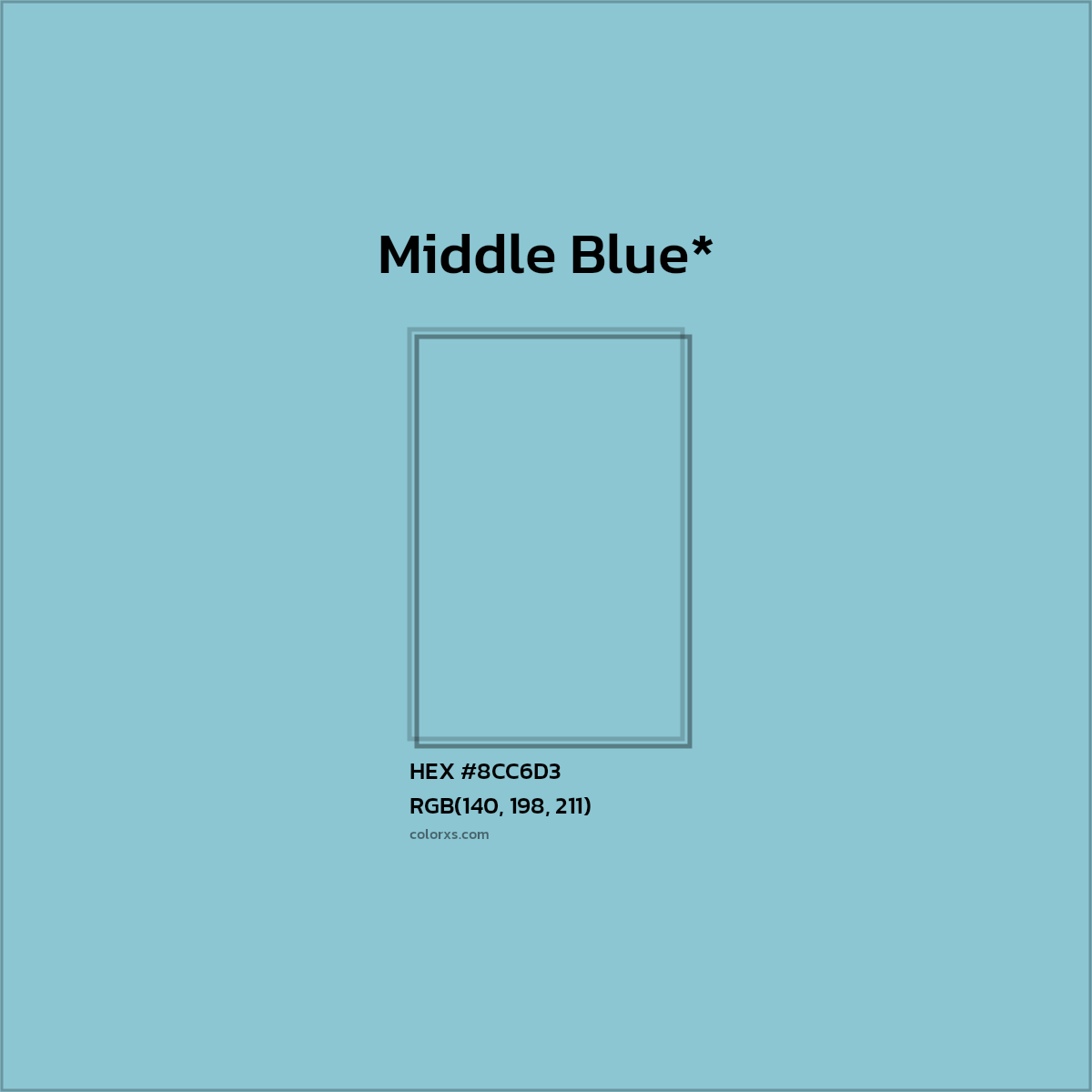 HEX #8CC6D3 Color Name, Color Code, Palettes, Similar Paints, Images