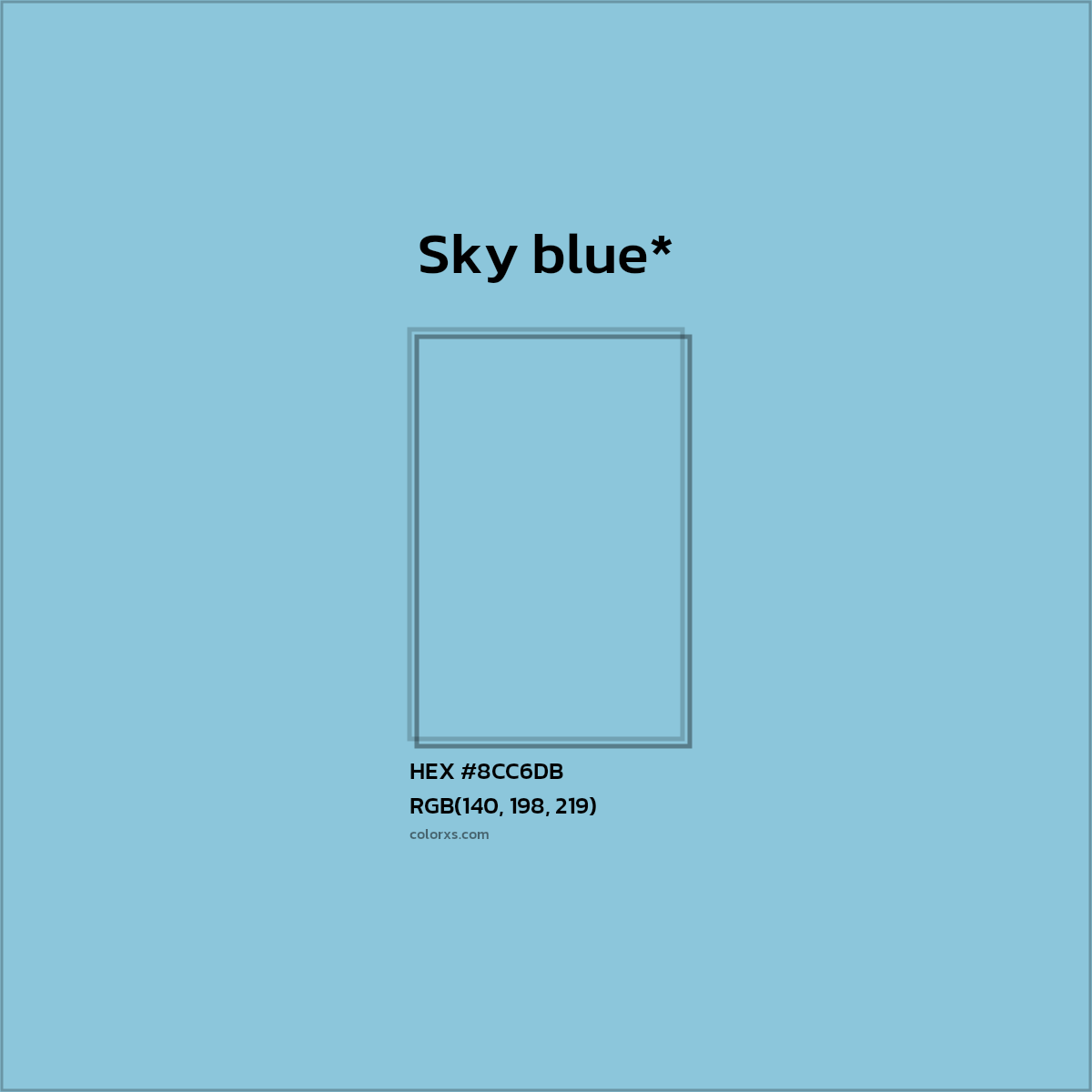 HEX #8CC6DB Color Name, Color Code, Palettes, Similar Paints, Images